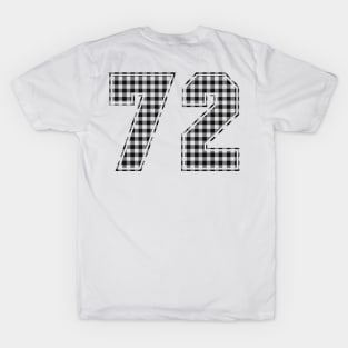 Plaid Number - 72 - Dark T-Shirt